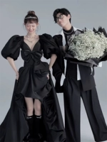 Черное 40 свадебное платье