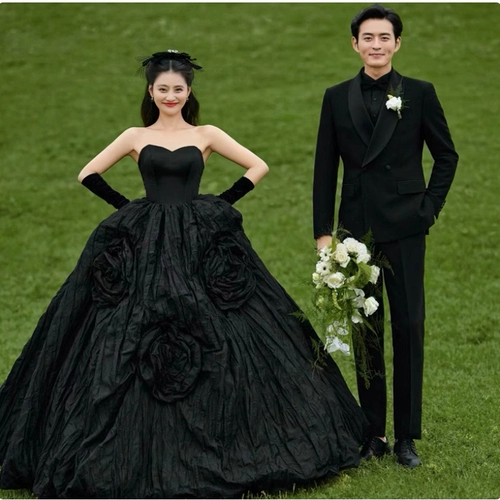 Свадебное платье подходит для фотосессий, топ без лямок для влюбленных, французский стиль