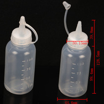 100ML points glue bottle plastic bottle with cap glue jug Glue Pot Tips Mouth Jug Small Oil Pot Industrial Alcohol Bottle