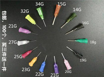 Glue needle stainless steel needle nozzle screw mouth dispensing syringe TT industrial plastic 30mm long glue dispenser needle flat mouth