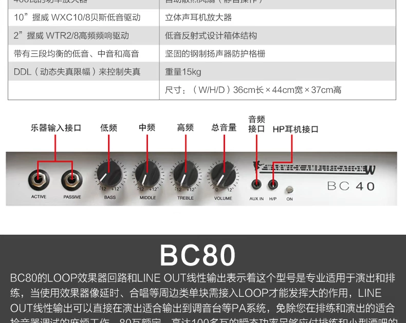 Loa Weiweisi BC10 / 20/40/80 diễn tập đặc biệt loa bass âm thanh trống trống - Loa loa loa b&w