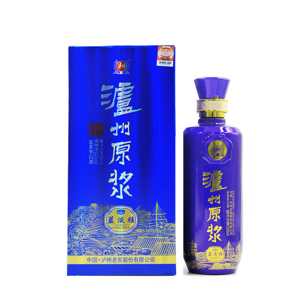 泸州老窖 泸州原浆酒 蓝淡雅 52°浓香型白酒 500ml*6瓶 优惠券折后￥199包邮（￥259-60）送V9*1瓶 京东￥218+