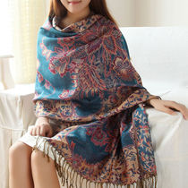 National wind travel big shawl outside the warm-imitation cotton scarf female winter spring and autumn retro air conditioning shawl