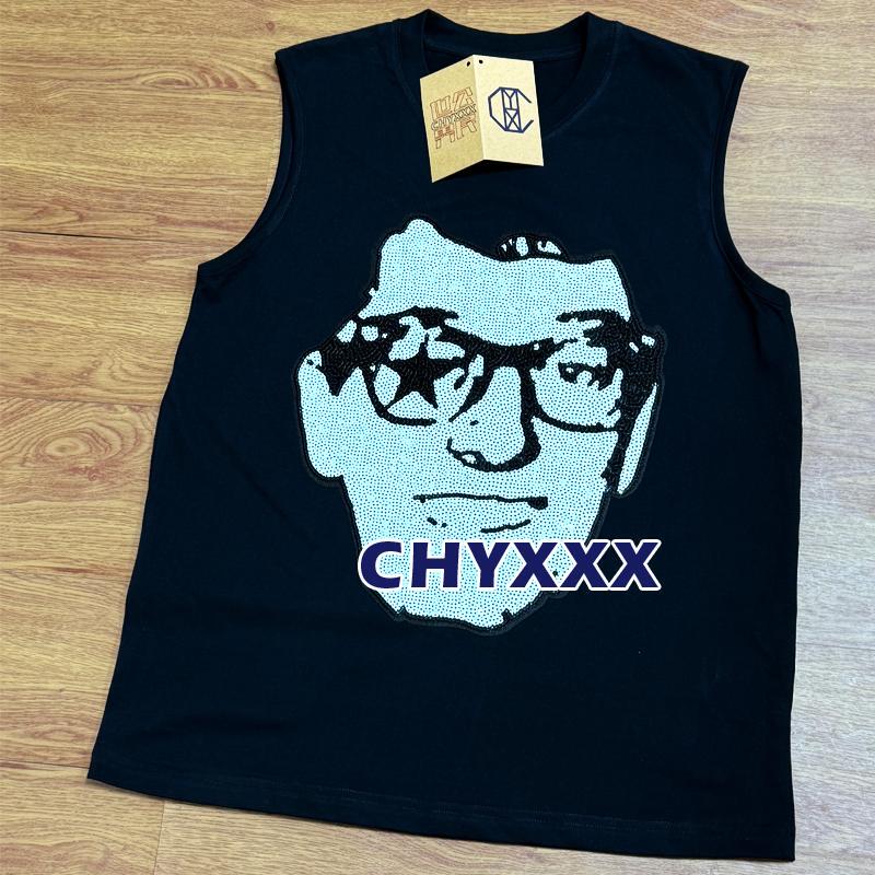 Chyxxx Replica Tribute to David Sp Concert Woody Allen Print Sleeveless Vest Unisex T-Shirt Base Layer