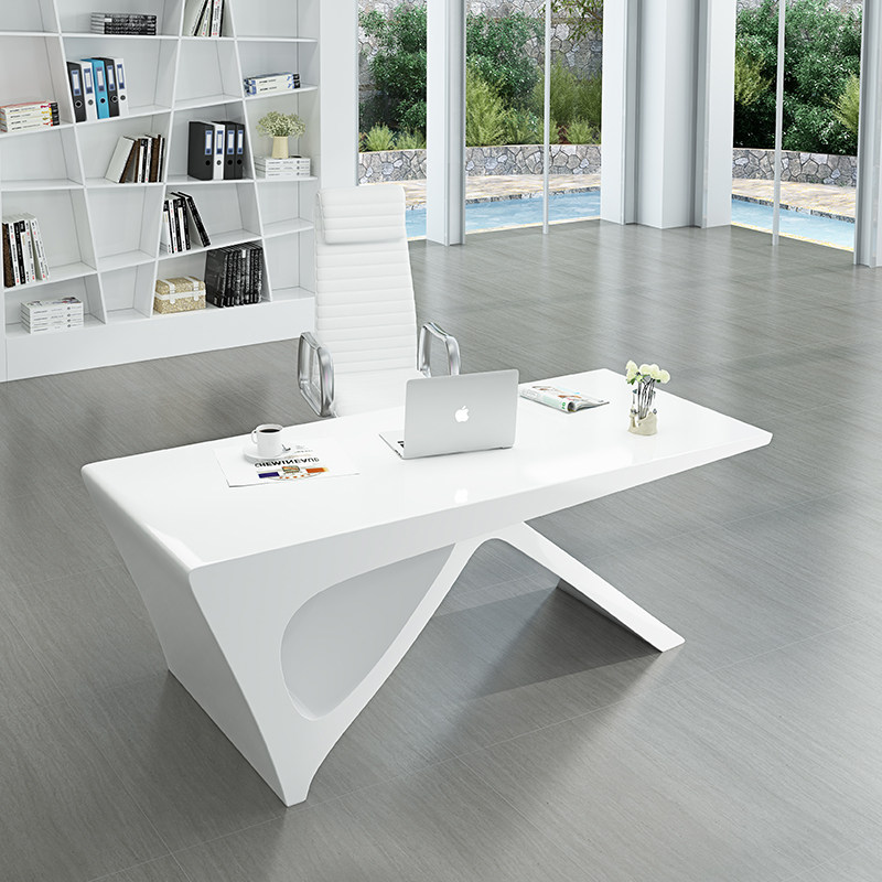 Minimalist modern furniture Baked Lacquer Light Extravagant Boss Table President Table Atmospheric General Manager Desk Big Bandae Desk Office