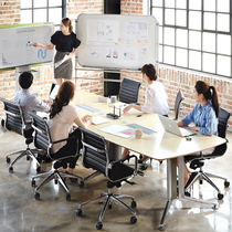 Boat type conference table small negotiation table fashion simple office table and chair combination 6 people 10 people alien conference table