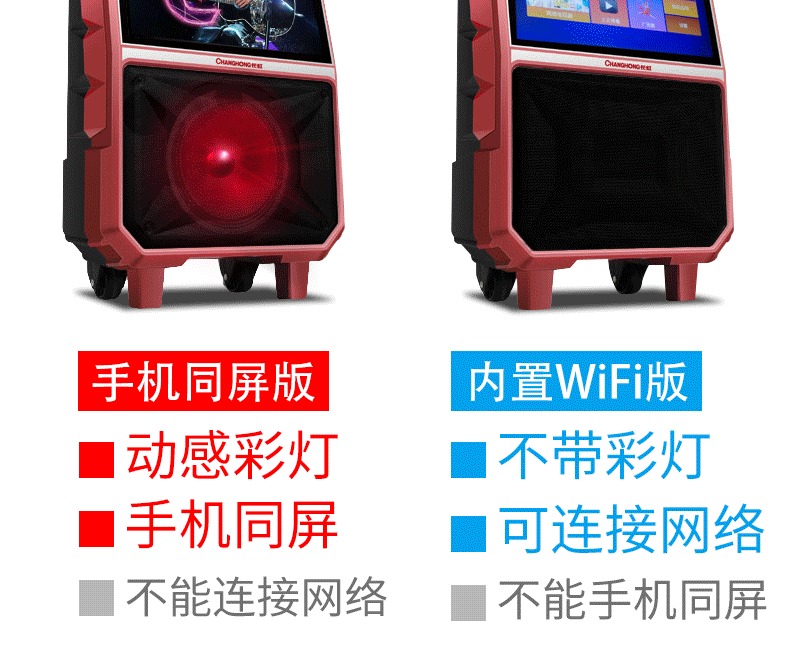 giá máy chiếu Changhong vuông nhảy âm thanh với trình phát video hiển thị âm lượng lớn không dây micro không dây Bluetooth hát loa nhảy máy karaoke ngoài trời K bài hát máy di động KTV loa - Trình phát TV thông minh củ phát wifi huawei