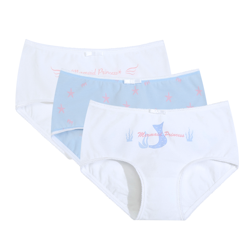 [USD 60.50] Kids Girls Triangle Underwear Cotton Lightweight Breathable