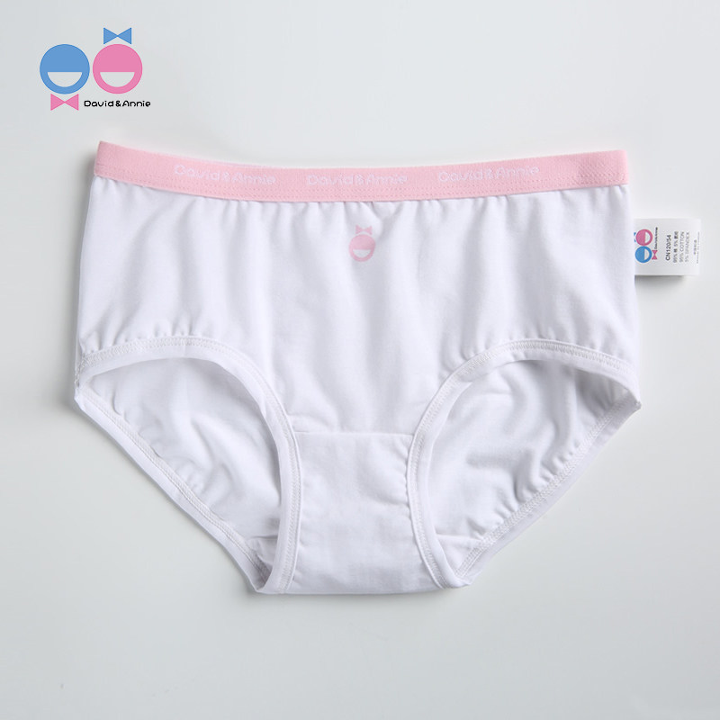 David Anne 120 children's underwear girls cotton triangle A shorts white little girl underpants pure