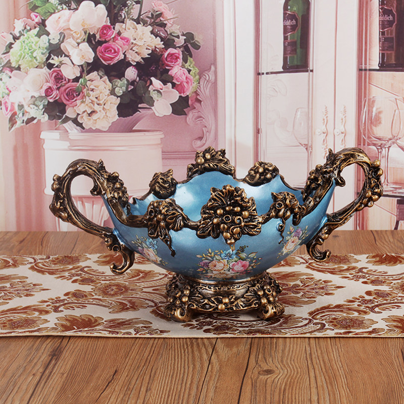 Creative Eu Style Tea Table Fashion Dry Fruit Pan Resin Living Room Home Decoration Goods Wedding Gift Modern Tea Table