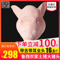 Peng big food whole pig head whole 16 5kg fresh pig head meat fresh pig head with pig ears pig tongue pig brain