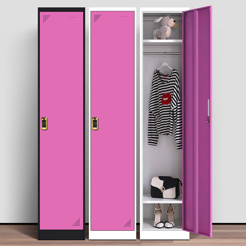 Pure luxury induction lock single door color locker iron cabinet household with lock container employee shoe cabinet locker locker