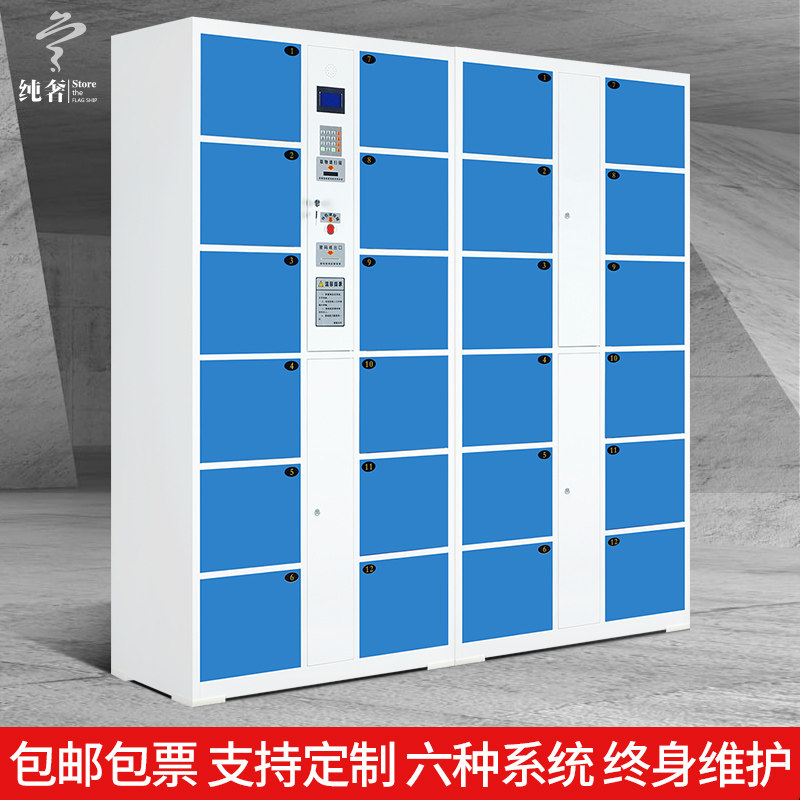 Pure Extravagant Supermarket Electronic Crypto Disposal Cabinet Mall Consignment Storage Lockers Password Fingerprint Barcode Cabinet Self-service Deposit Cabinet