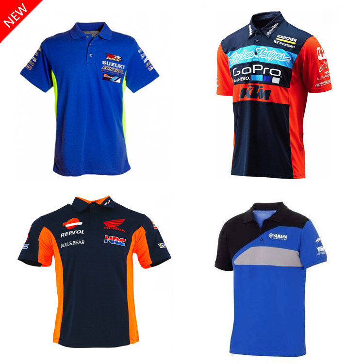 New motorcycle riding racing T-shirt men's lapel short-sleeved off-road locomotive culture team uniform quick-drying POLO shirt