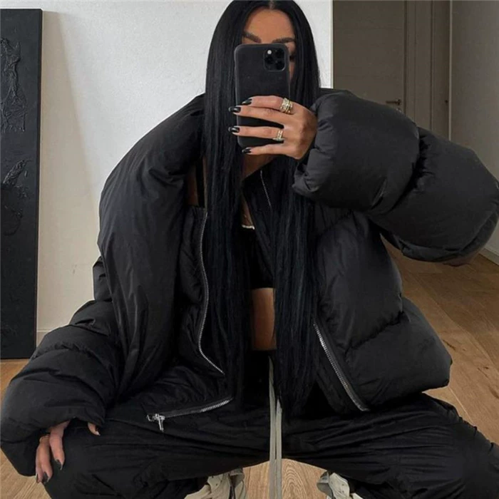 Европейско-американская хлопково-пуховая куртка женская DOWN JACKET Зимнее пальто для женщин