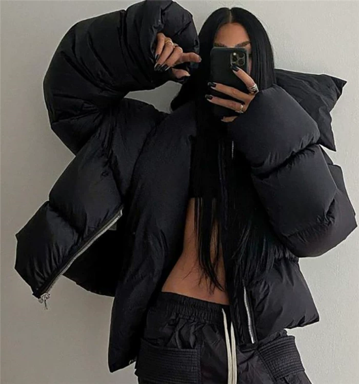 Европейско-американская хлопково-пуховая куртка женская DOWN JACKET Зимнее пальто для женщин