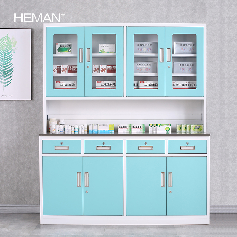 Homansi Medical Cabinet Medicine Cabinet Medicine Cabinet Medicine Cabinet with Stainless Steel Table Clinic Treatment Room