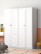 600深白色小户型衣柜抽屉式收纳柜现代简约卧室组合衣橱钢制斗柜
