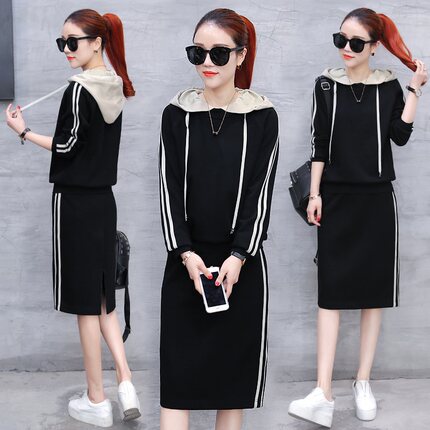 小香风卫衣娇小时髦套装女2018夏装新款甜美