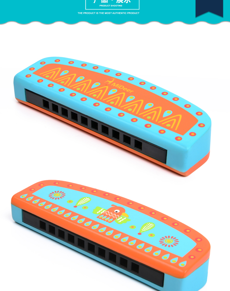 MiDeer Deer Trẻ Em Harmonica Đồ Chơi Bé Sinh Viên Người Mới Bắt Đầu Âm Nhạc Giác Ngộ Câu Đố Bằng Gỗ Nhạc Cụ