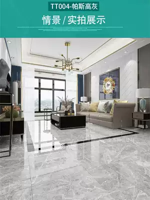 Tile 800x800 living room Paz high gray floor tile negative ion whole marble gray gold wire glaze floor tile