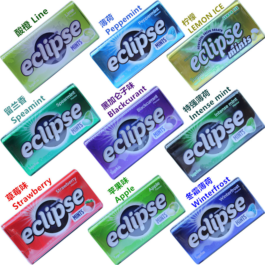 5 pcs Eclipse Easy Strong Mints 34g Berry Peach 11 flavors