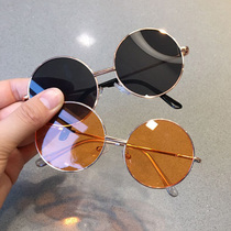 uv400 anti-ultraviolet children's sunglasses baby sunglasses sunglasses retro sunglasses small round messier mirrors