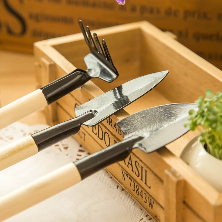 Flower planting trees Home plants Pine Soil Gardening tools Three sets of potted potted plants Flowers Multimeat Plant Great Shovel