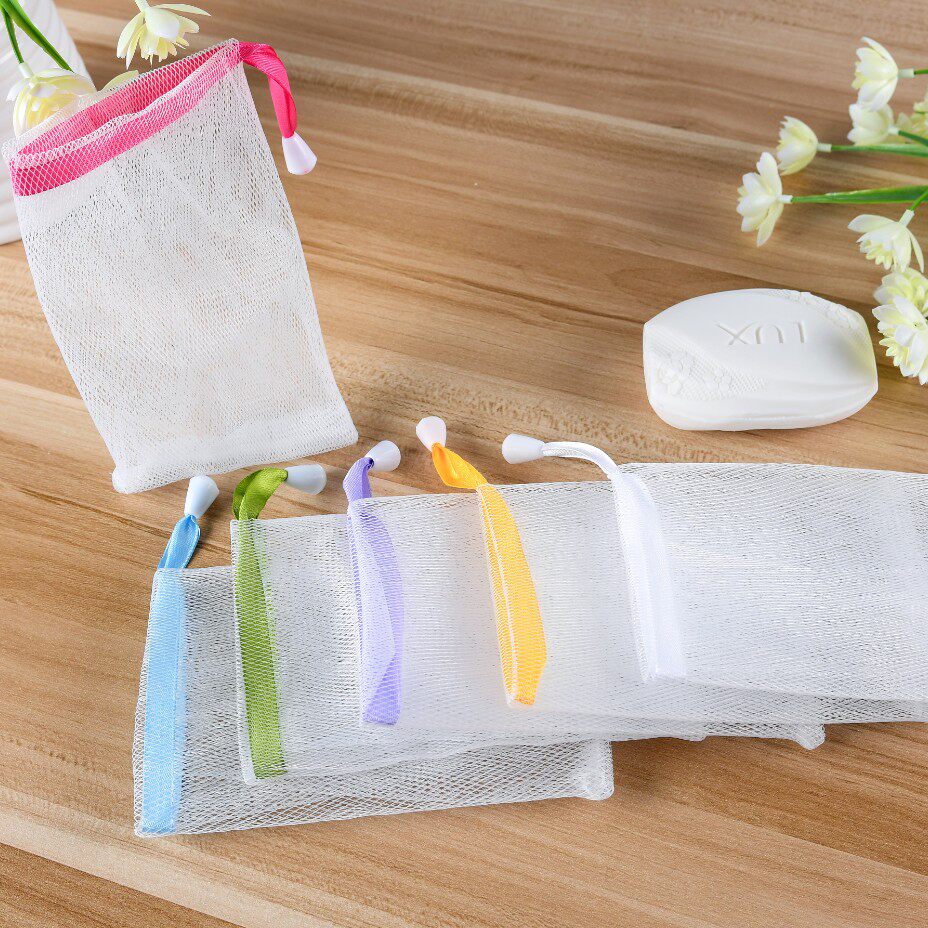 Wash Face Milk Handmade Soap Bubble Net Soap Bag Soap Mesh Containing Wash Face Bath Soap Mesh Bag Finish to soak up the net