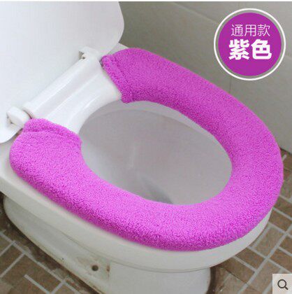 Button-Type Jacket Type Toilet Cushion Thickened Warm Plush Universal O-round Toilet Sleeve Square Toilet Sleeve
