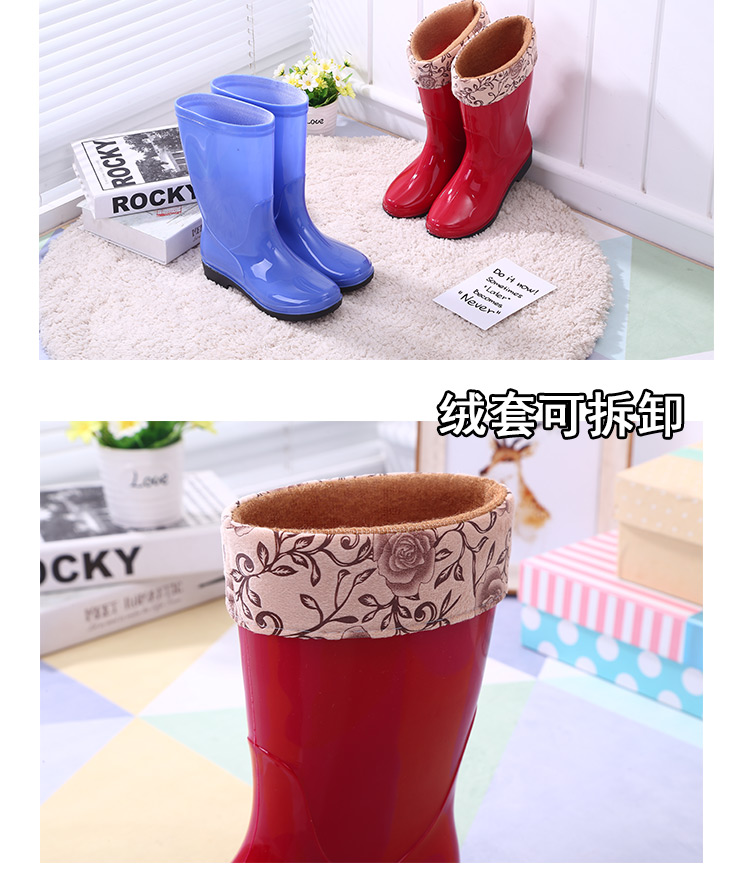 Thời trang giày đi mưa nữ dành cho người lớn đi giày cao su giày đi mưa crocs