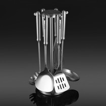 Fosslang Fiserlang 304 stainless steel soup spoon vegetable shovel with long handle leaking spoon fried vegetable noodle bailing kitchenware whole set