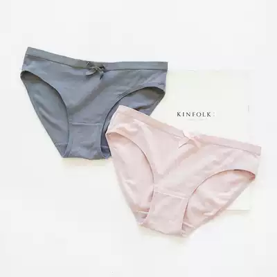 The personal diary of Europe and the United States is very simple solid color high fork does not leg cotton low waist women's underwear triangle shorts