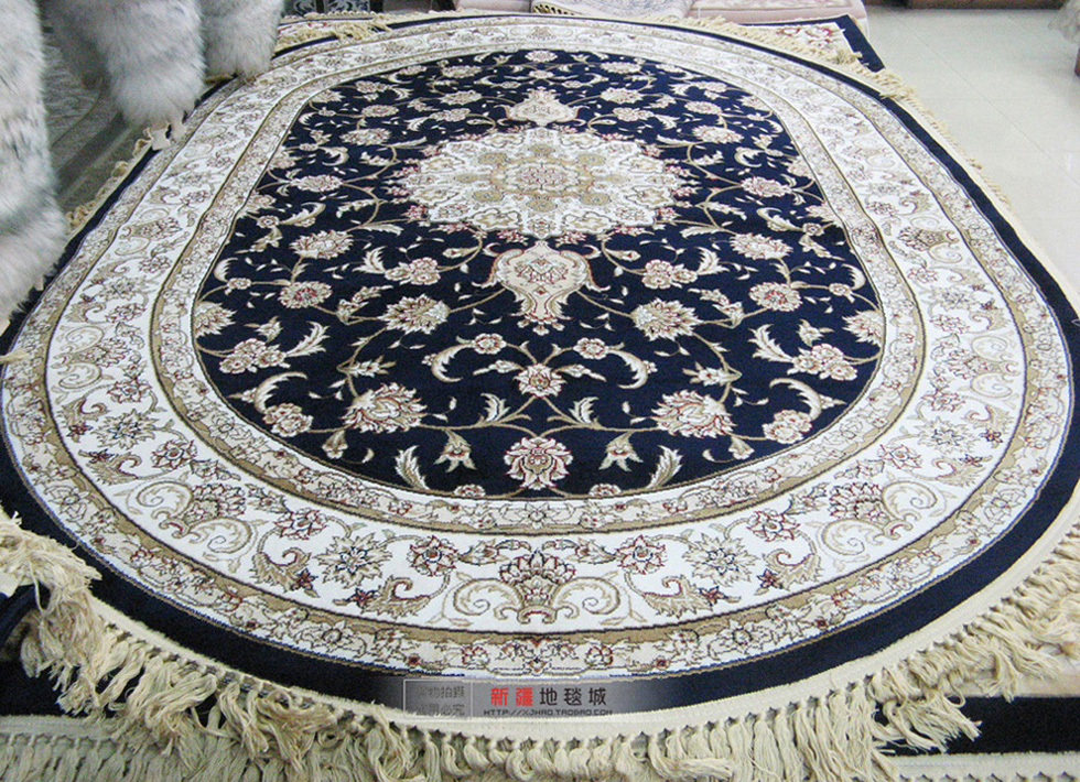 Xinjiang Hetian thick silk carpet 5159 bedroom dining room study coffee table pastoral cushion door mat floor mat