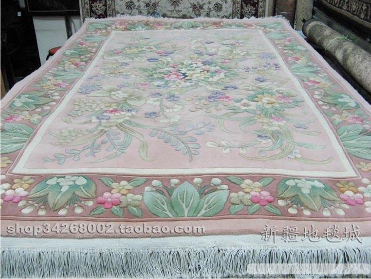 Xinjiang ethnic style Hetian pure wool handmade carpet Clivia orchid living room bedroom coffee table carpet is full