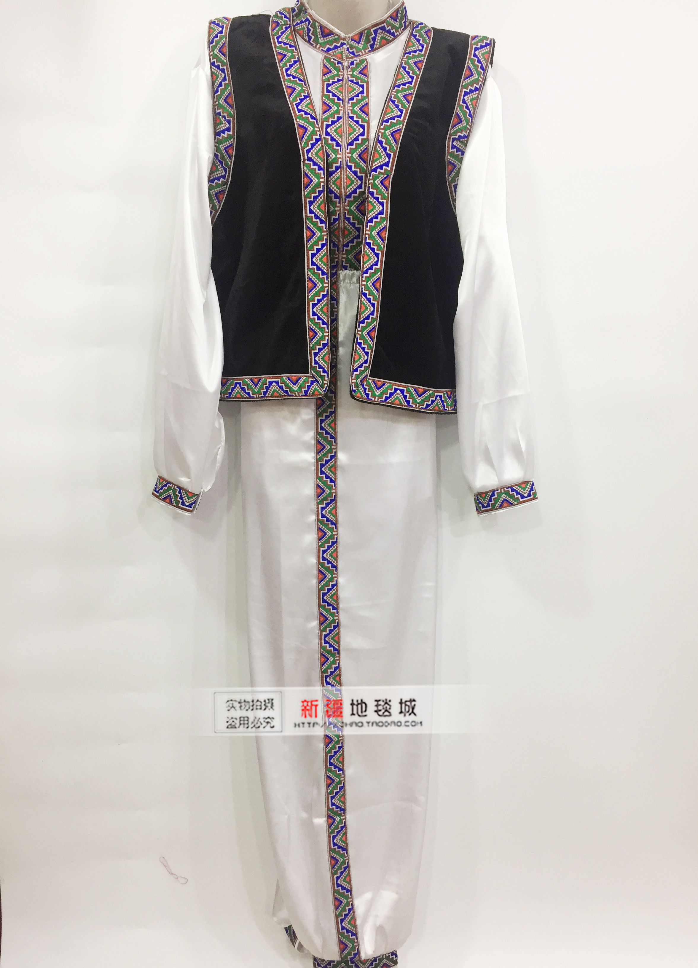 Xinjiang ethnic style dance costume performance clothing male suit vest stage performance dancing adult new style
