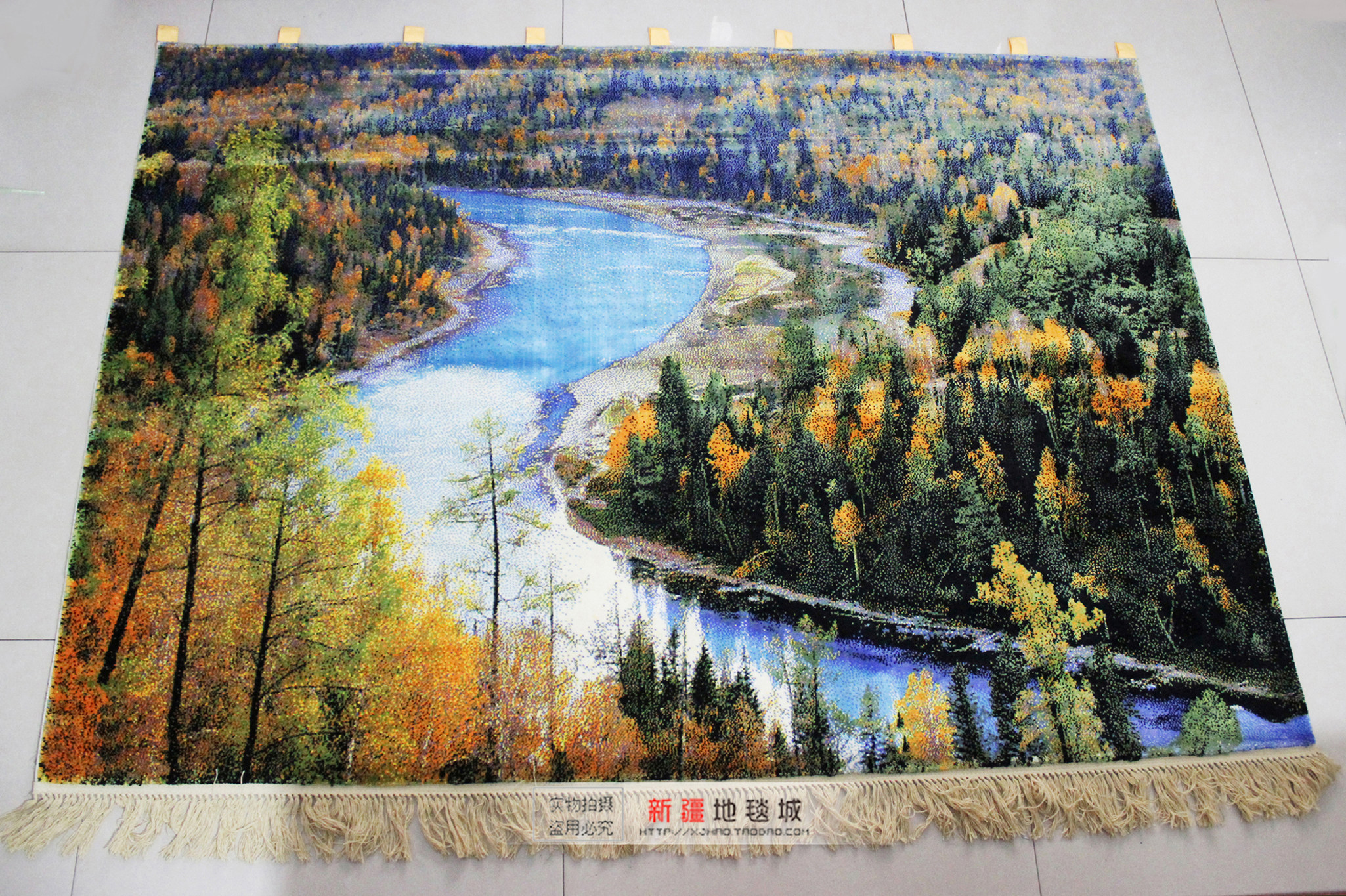 Xinjiang silk-quality tapestry decoration painting Kanas Living room bedroom dining room Wall-mounted Wall Blanket Fresco Landscape Gift