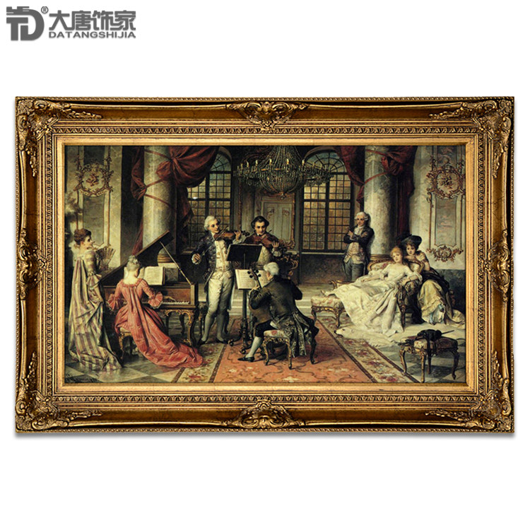 Ostyle Palace Character Oil Painting Villa Sofa Background Wall Hanging Painting Living-room Decoration Painting Hotel Lobby Hang Painting N27