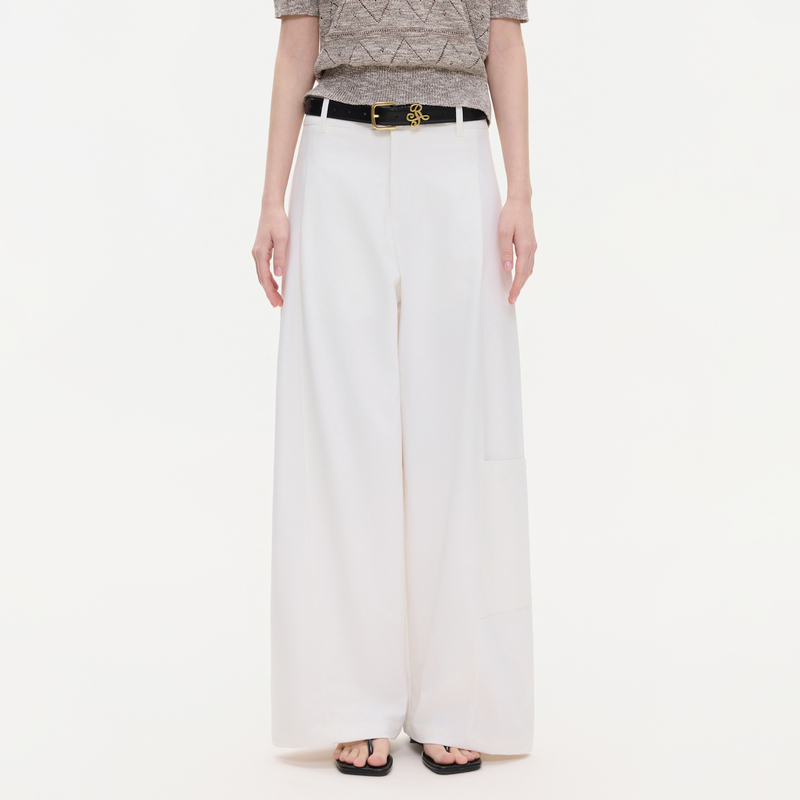 Ikyou High-End Niche Design Casual Pants for Women, New Summer Style, Loose, Slimming, Straight-Leg, Floor-Length Pants, Wide-Leg Pants Ikyou High-End Niche Design Casual Pants for Women, New Summer Style, Loose, Slimming, Straight-Leg, Floor-Length Pants, Wide-Leg Pants
