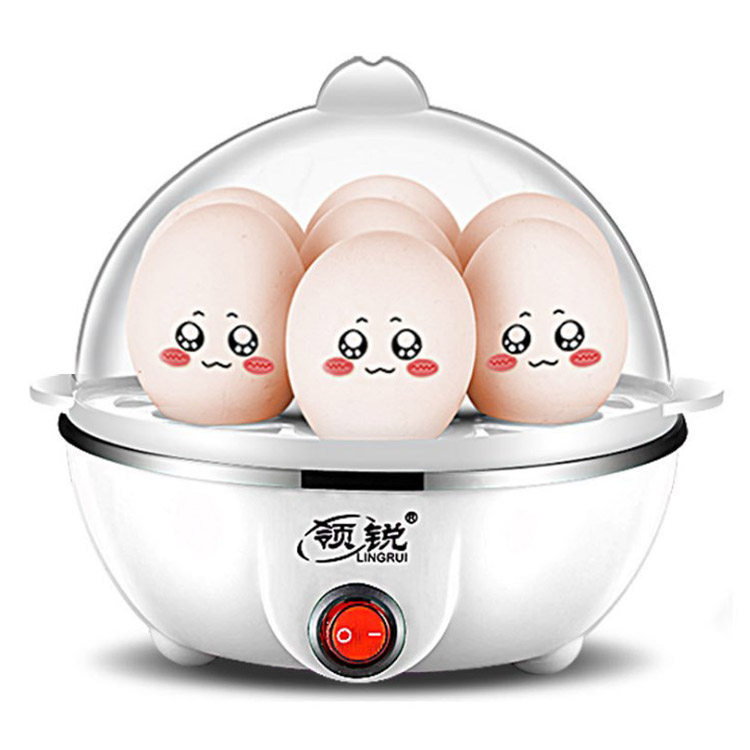 Collar Monolayer Stainless Steel Multifunction Steamed Egg machine Small steamed egg boiled egg breakfast machine Automatic power off 7 eggs