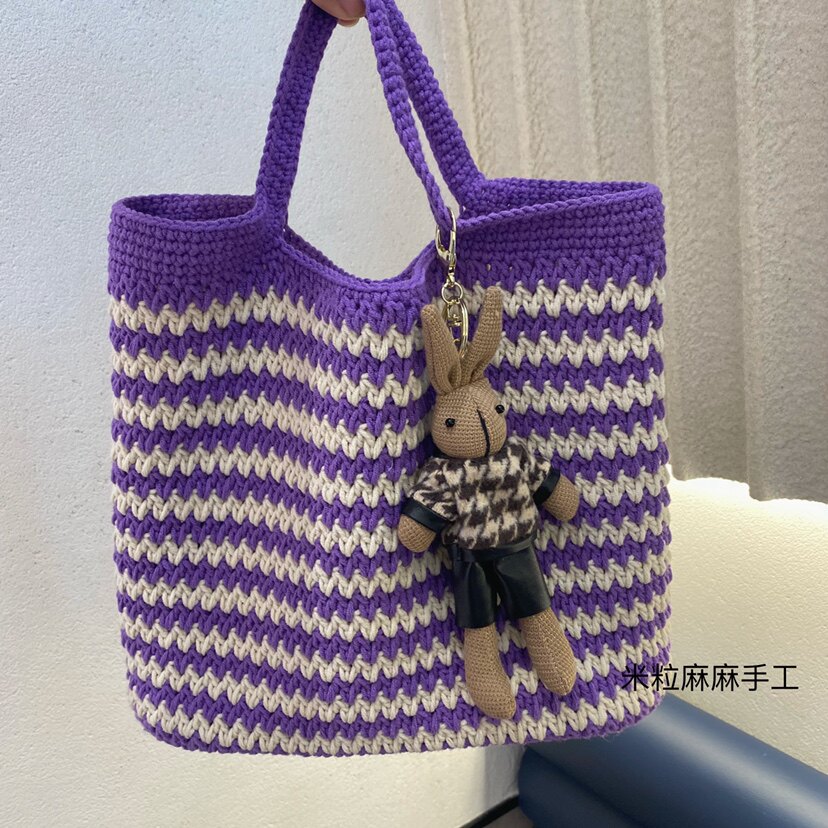 Плетеный волнистый крючок для вязания ручной работы, барсетка, сумка, набор материалов, DIY, подарок на день рождения 