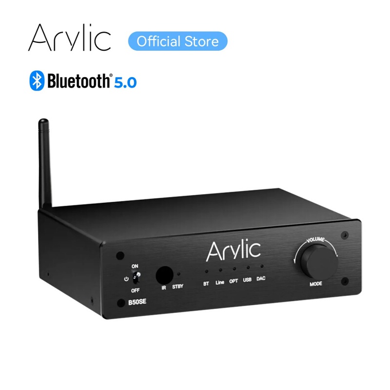 Arylic B50Se Bluetooth Stereo 50Wx 2 Audio Amplifier Receiver for Home Speaker