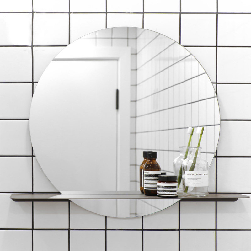 Modern minimalist creative powder room mirror round wall mounted wall mirror designer bathroom wall mirror