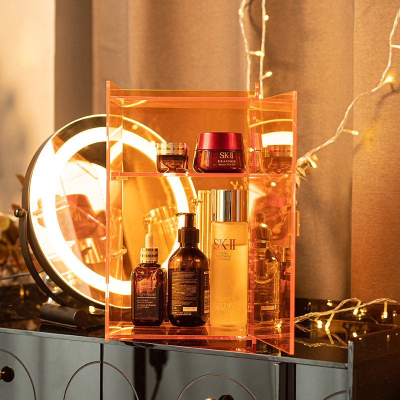 Cosmetic storage box acrylic transparent drawer jewelry jewelry lipstick desktop rack small box