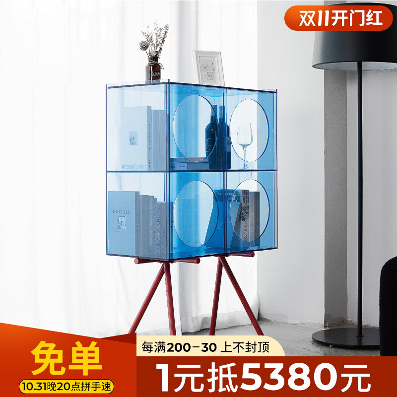 Nordic dining cabinet wine cabinet modern minimalist living room creative display cabinet acrylic against the wall light luxury storage storage cabinet