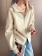 2026 Spring New Style Casual Lazy Style Hooded Zipper Cardigan Women's European Style Loose and Versatile Short Sweatshirt Jacket