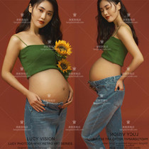 2021 exhibition new pregnant woman photo fashion sexy shooting studio small fresh big belly mommy art sample clothing