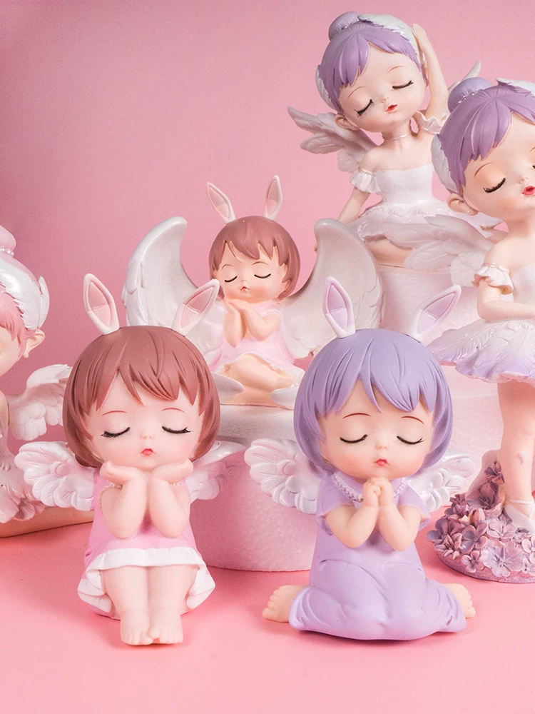 Mixueer Annie Baby Cake Розовая принцесса кукла ангел корона девочка украшение на день рождения Лицо