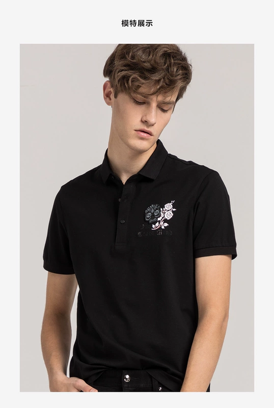 GYgoldlion / clothing Quần áo GY POLO tay ngắn nam thanh niên thời trang ngực thêu áo polo ngắn tay áo polo nam đẹp