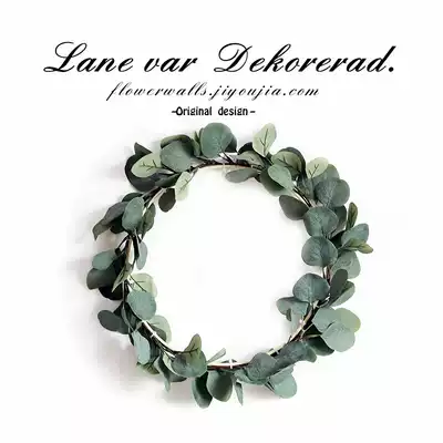 Nordic simple simulation eucalyptus leaf bamboo circle wall decoration plant simulation flower fake flower wedding decoration flower